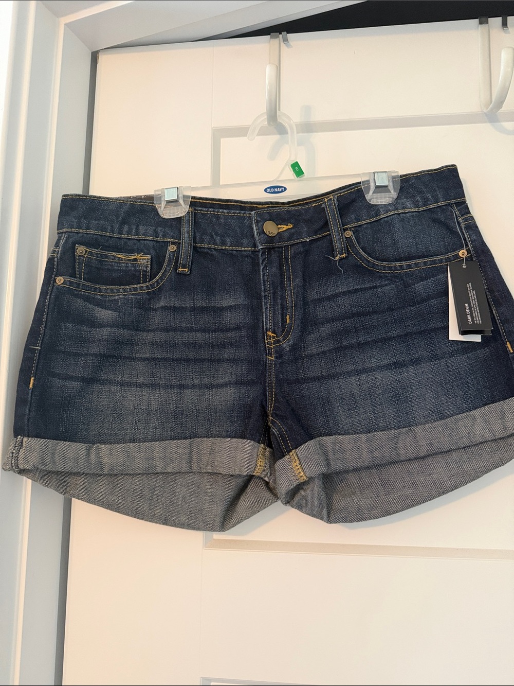 GAP Dark Blue Rolled Cuff Jean Shorts